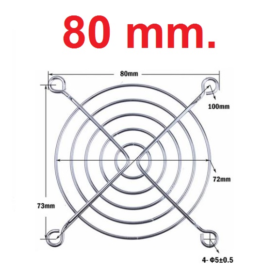 ตะแกรงพัดลม 80x80mm (3 นิ้ว) Fan Cover Cooling Fan Shield Iron Protection Net Dust Filter Protect
