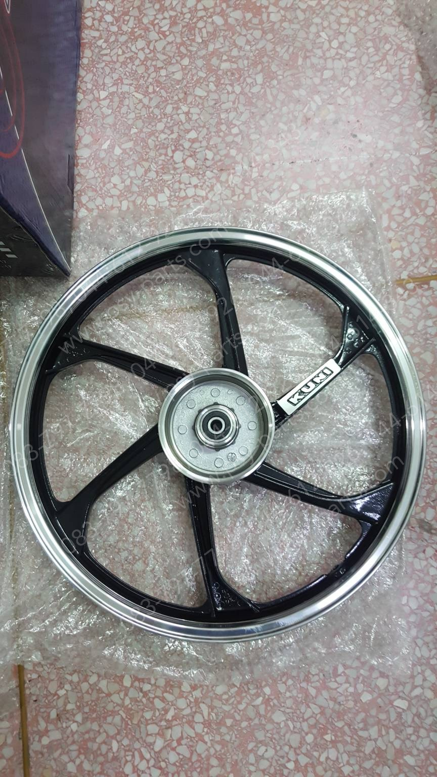 ล้อแม็กคู่ WAVE 125 ดรัมเบรค (ขอบ 17) 7 ก้าน/ดำ