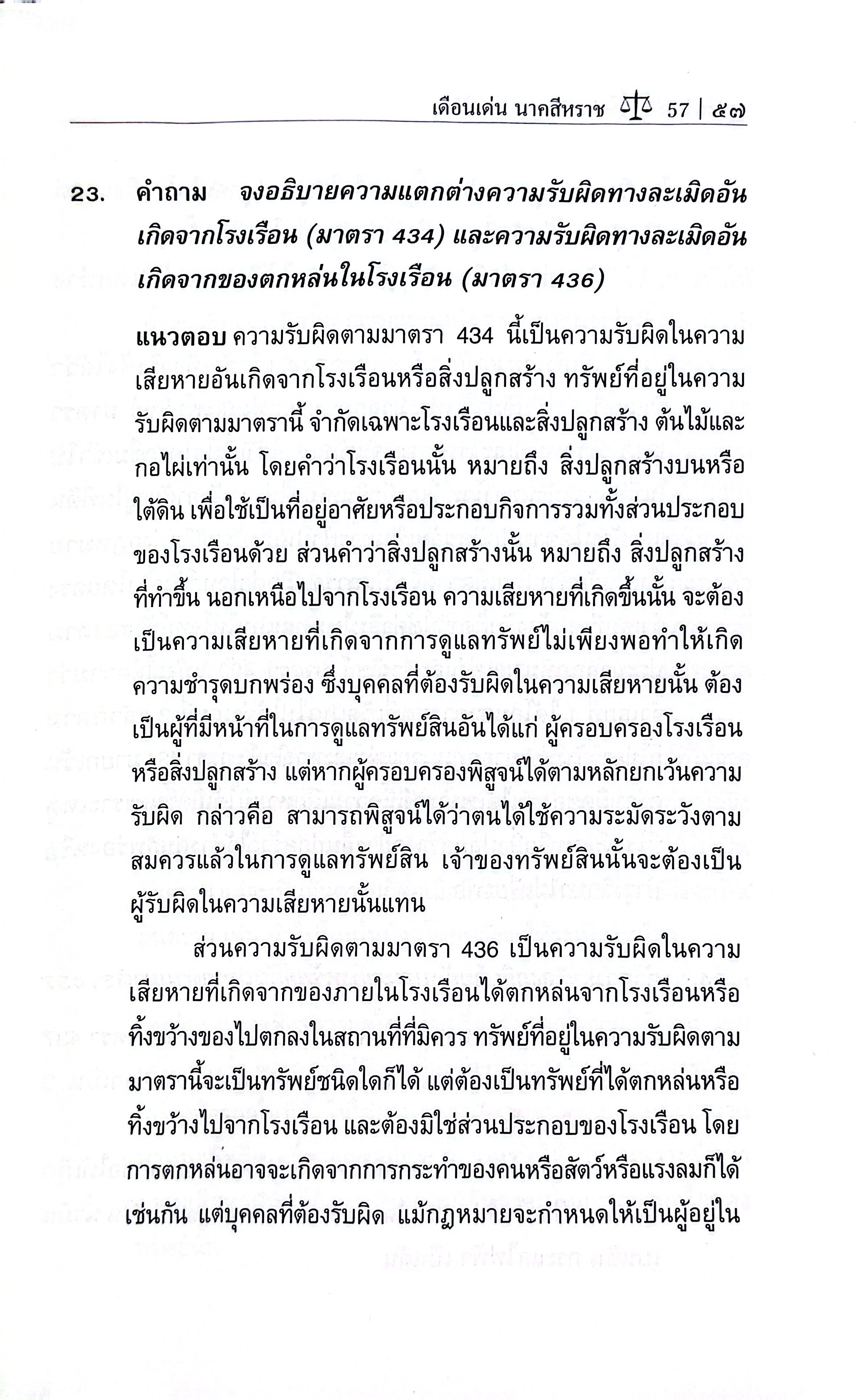 ถาม - ตอบ ละเมิด (รศ.ดร.เดือนเด่น นาคสีหราช, พรประภา จันทรุกขา)