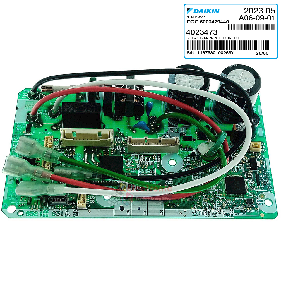 แผงบอร์ดแอร์คอยเย็นDAIKIN-ไดกิ้น รุ่น FTKC12TV2S-อะไหล่ใหม่แท้บริษัท #อะไหล่แอร์DAIKIN