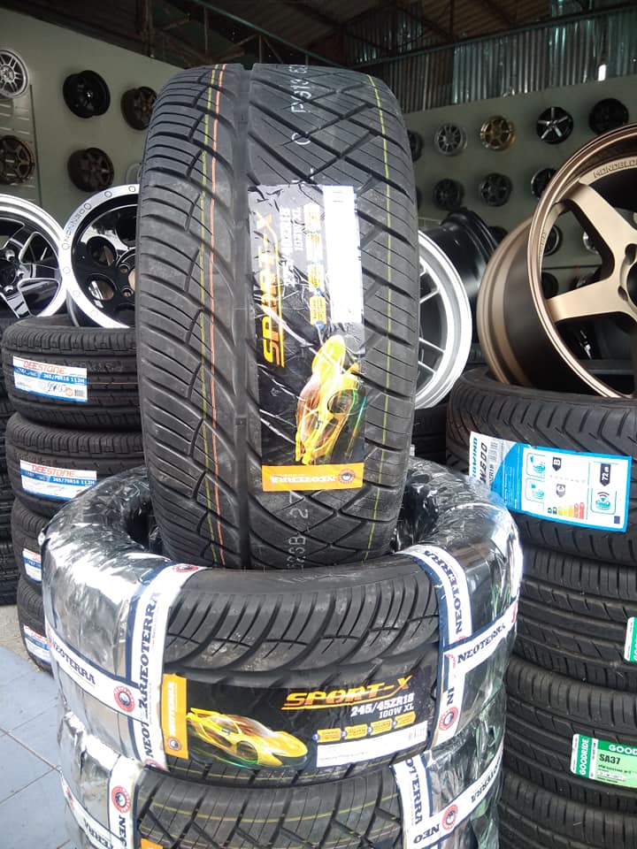 ยางใหม่ลายเทพ 275-40 / 245-45-18 สี่เส้น 8300 บาท