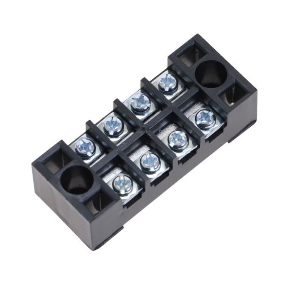 TB-1504 เทอร์มินอล บล็อก 600V 15A TB Series 4 Positions Ways Dual Row Barrier Screw Terminal Block Wire Connector