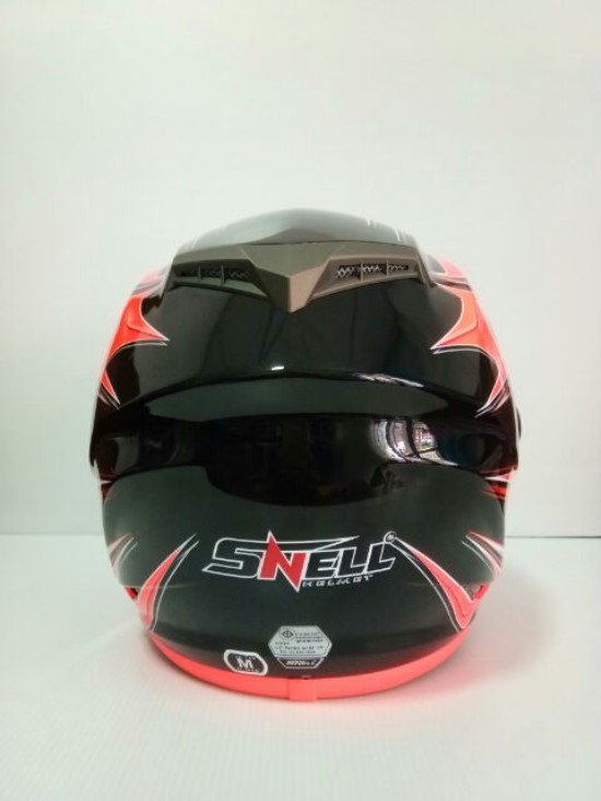 🔥หมวกกันน็อค ยี่ห้อ small ลาย kabuki สีส้มดำ