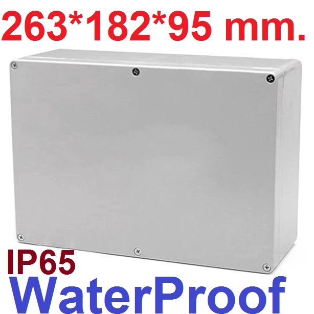 กล่องพลาสติกกันน้ำ F6 ขนาด 263*182*95 mm. เนื้อหนาแข็งแรงทนทาน ABS new material high end F-type waterproof IP65 plastic electrical junction box control panel box กล่องกันน้ำ
