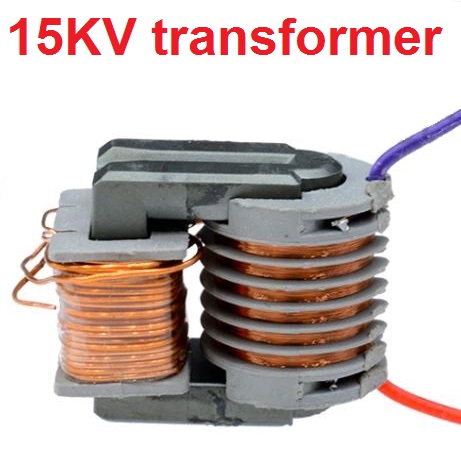 หม้อแปลงแรงดันสูง 15KV (15000V) high frequency high voltage boost inverter transformer high voltage coil boost plasma lighter boost coil