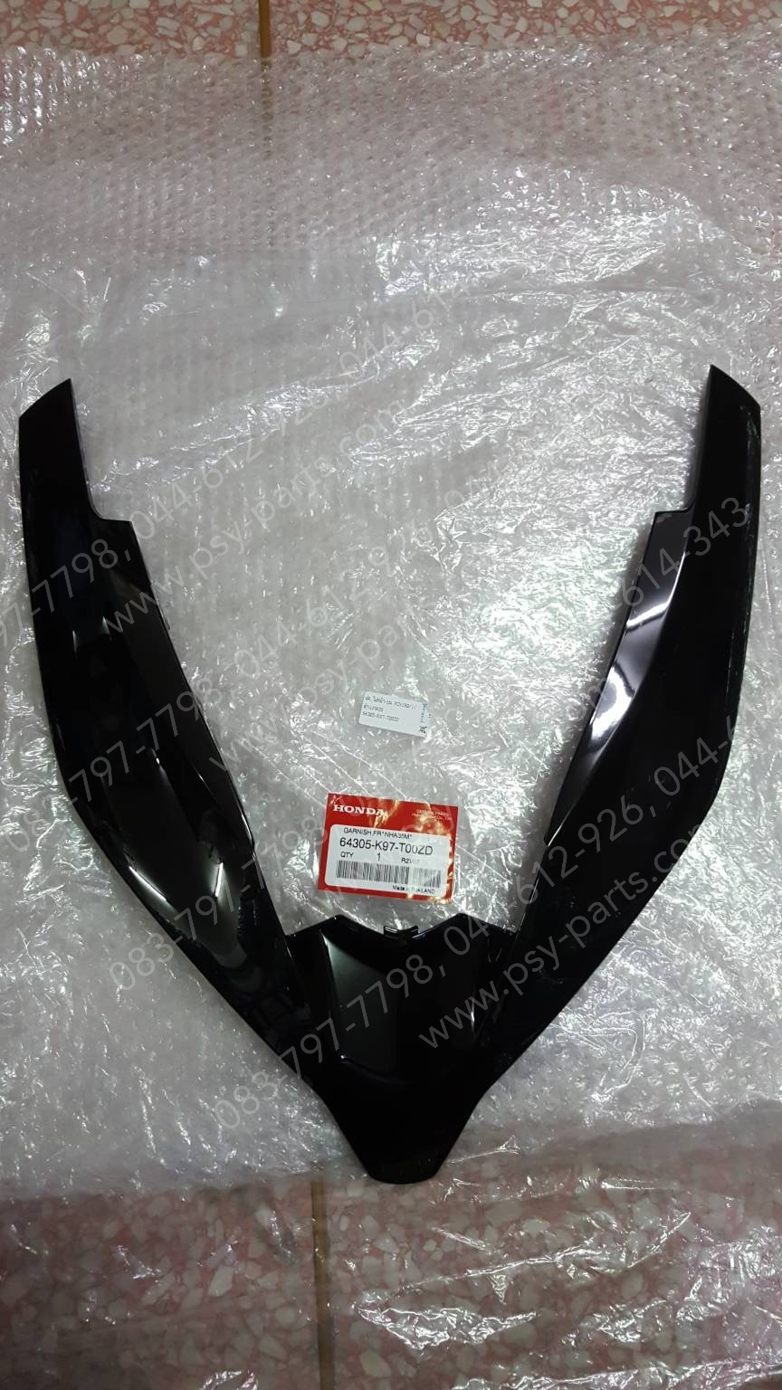 ฝาครอบไฟหน้า-บน PCX 150/18 แท้ๆ สีดำเงา (A35) 64305-K97-T00ZD