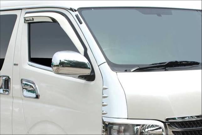 ครอบแก้มหน้ารถตู้TOYOTA ชุบโครเมี่ยม commuter,ventury,hiace