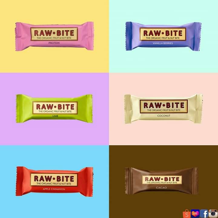 Raw Bite บาร์ผลไม้และถั่วอัลมอนด์ เม็ดมะม่วงหิมพานต์ : Healthy Hut