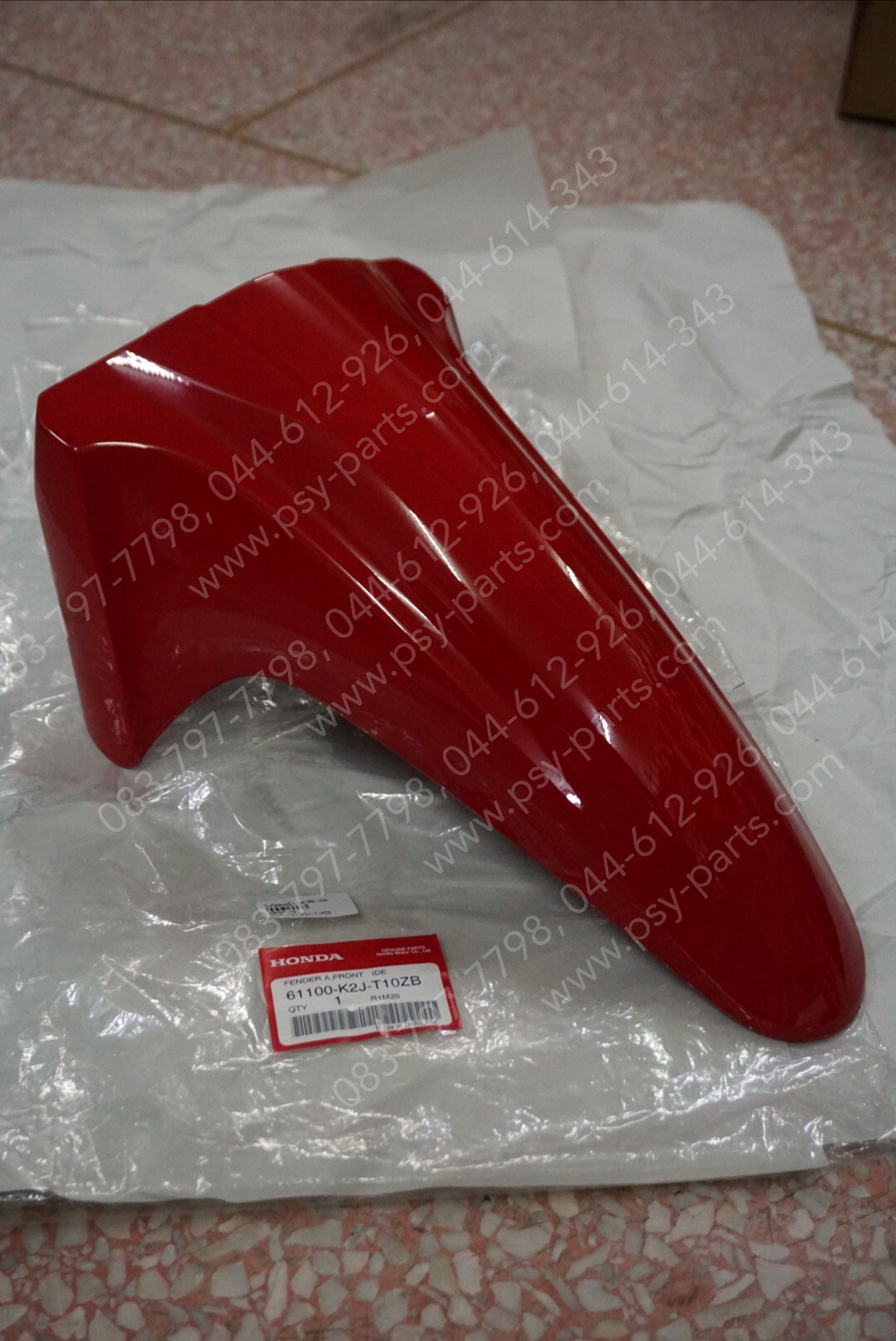 บังโคลนหน้า WAVE 110-I/21 แท้ๆ สีแดงสด (354) 61100-K2J-T10ZB