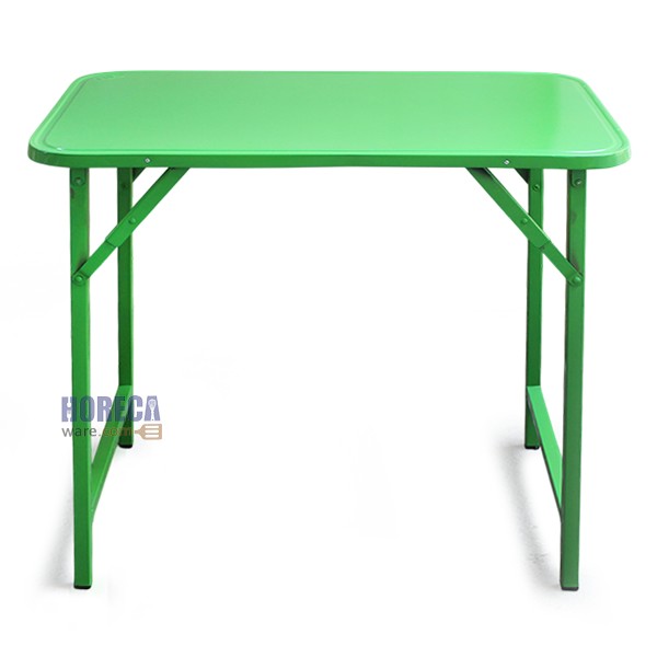 โต๊ะพับ โต๊ะซีฟู้ด ขาเหลี่ยมสวิง 3ฟุต 90ซม. สีเขียว ตราเอ็นเอฟ