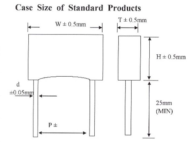 X2 Class 0.1uF, 100nF (104) 275V Pitch 15mm. Safety Capacitor Polypropylene Film (MKP)