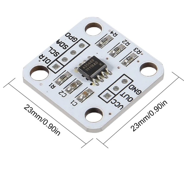 AS5600 magnetic encoder 12bit high precision magnetic induction angle measurement sensor module