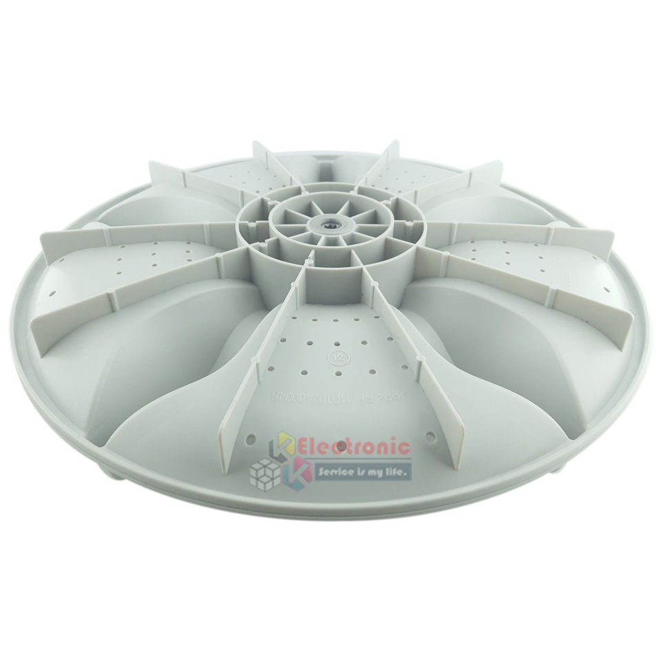 ใบพัดซักเครื่องซัก SHARP-ชาร์ป รุ่น ES-W119T-SL ขนาด 39 เซนติเมตร รูแกน 11 ฟันเฟือง_อะไหล่แท้ สามารถใช้กับเครื่องซักผ้าทั่วไป