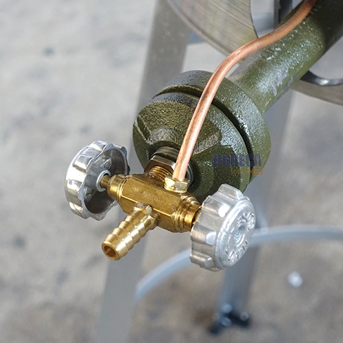 ชุดเตา kb5หัวเดี่ยว ขากลมสูง+บังลมสเตนเลส ไมโคร