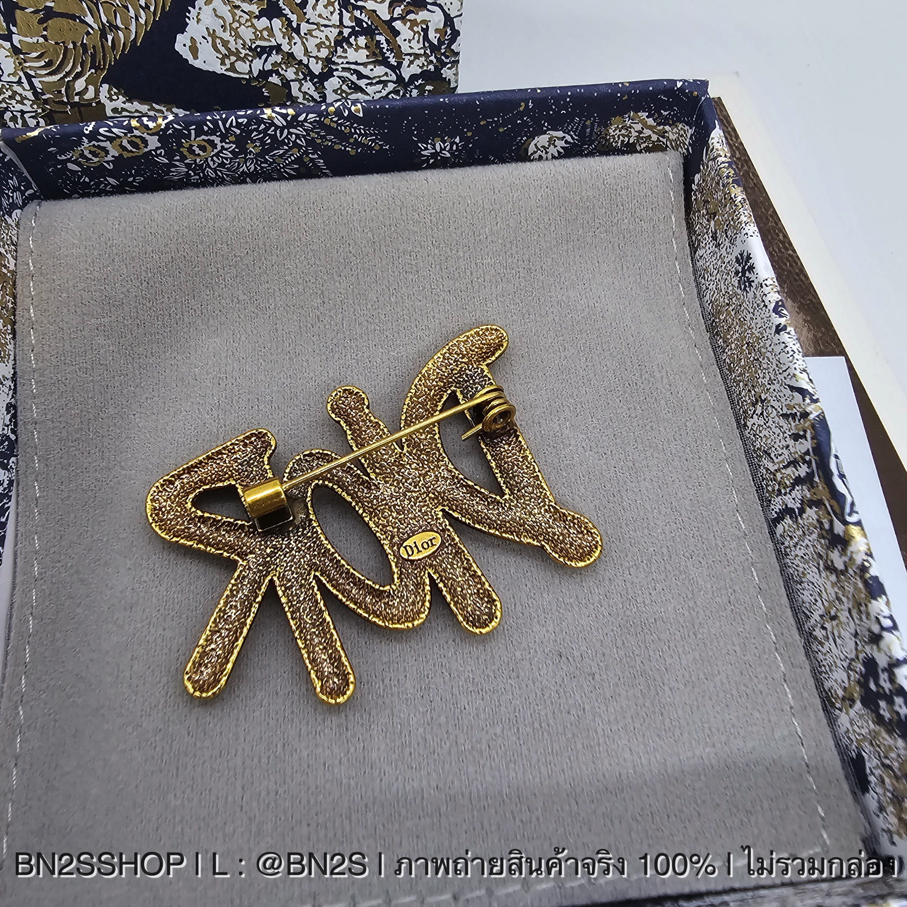 CHRISTAIN DIOR LOGO BROOCH เข็มกลัดดิออ อะไหล่ทองวินเทจ โชว์โลโก้ตะโกน