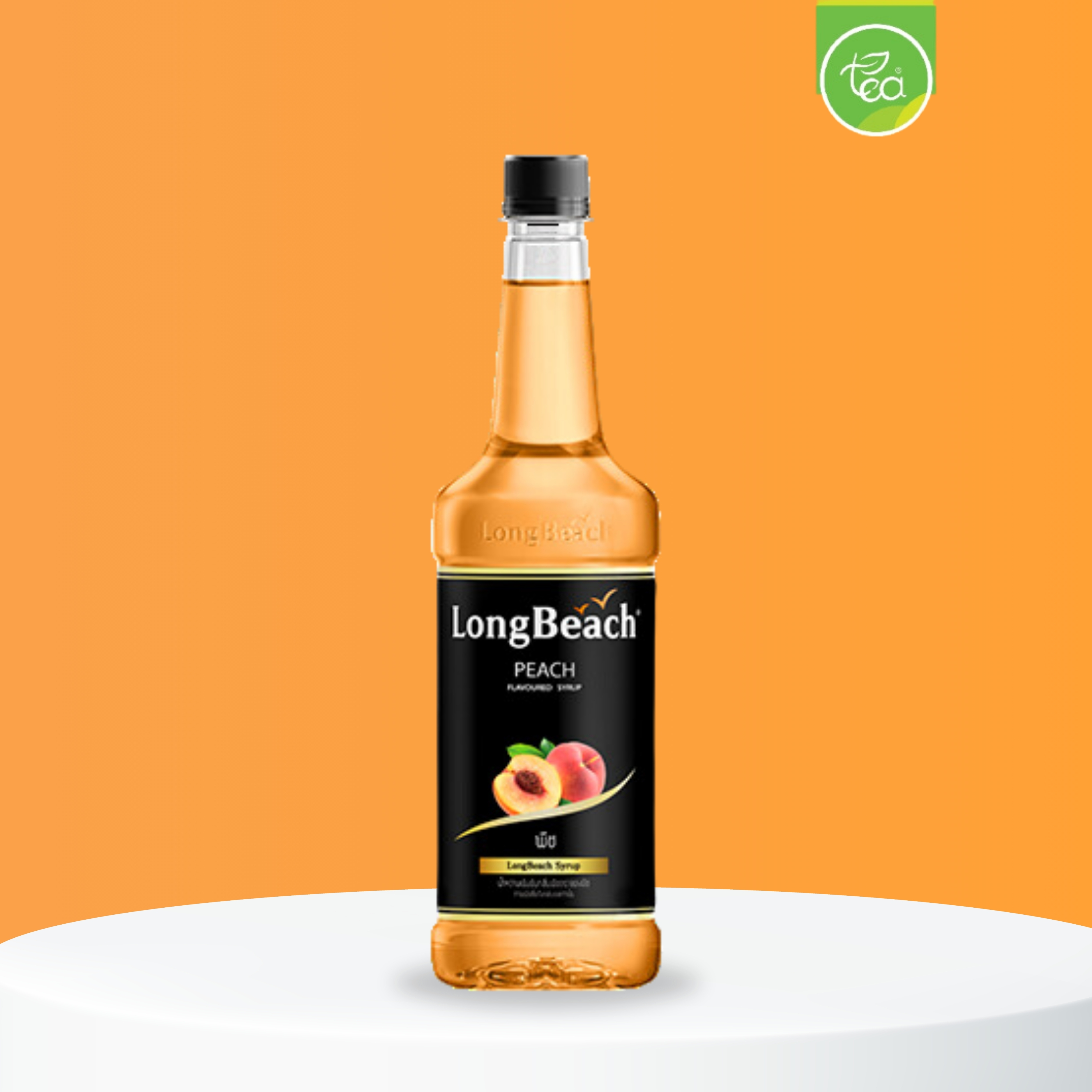 ไซรัปลองบีช ไซรัปพีช ไซรัปกลิ่นพีช ลองพีช 740ml LongBeach Peach Syrup จำหน่ายโดย ทีอีเอ