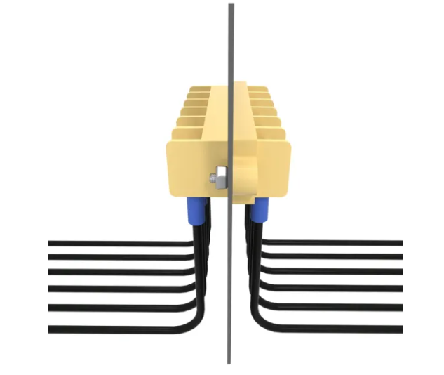 JPA2.5 Pitch 10mm.660V 24A 2PIN through the wall fence high current terminal block