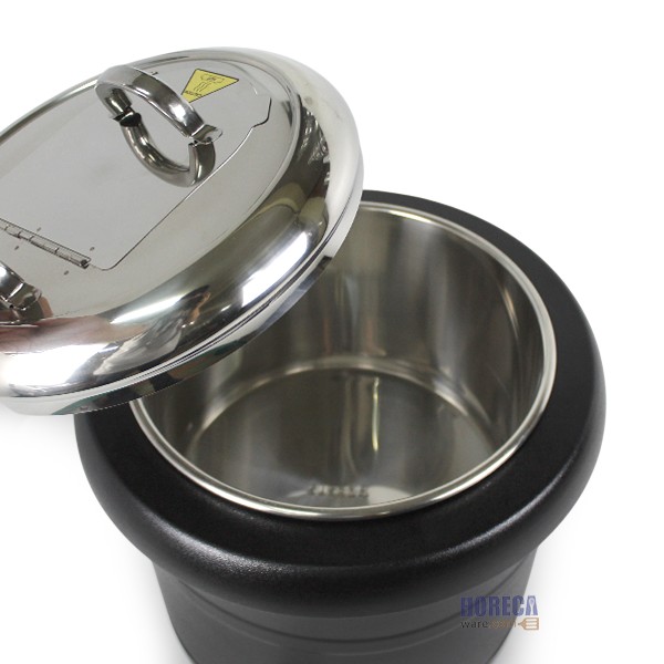 หม้ออุ่นซุปไฟฟ้าสีดำ 13ลิตร S304 ตราบอส