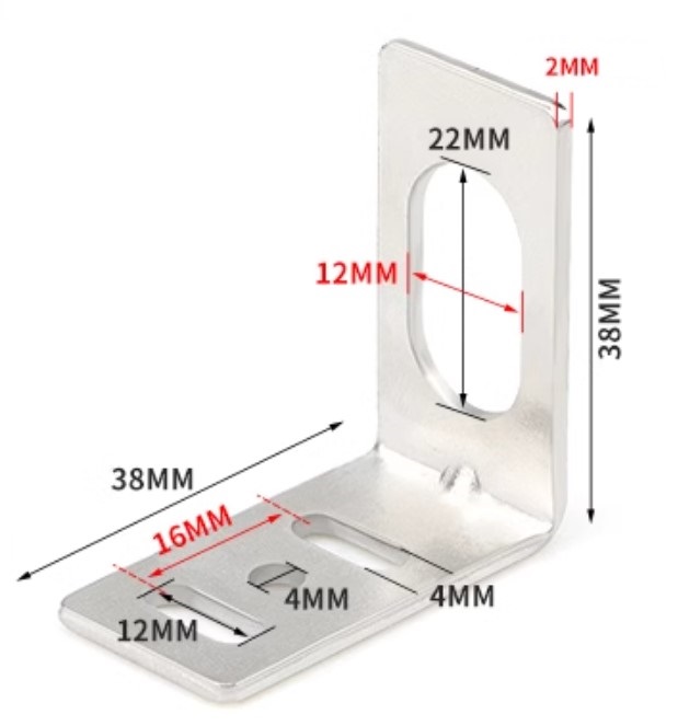 Proximity sensor bracket M12 L-type Mounting L Bracket Support ขายึดเซนเซอร์ ที่ยึดเซนเซอร์ แบบงอ 90องศา