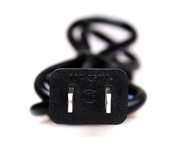 ปลั๊กตัวผู้ 2 ขา ขนาด 2x0.75 sq.mm. ยาว 1 เมตร 250V 8A Pure copper national standard power cord two plug power cord 2*0.75 sq.mm. 1 meter สายไฟพร้อมหัวปลั๊ก