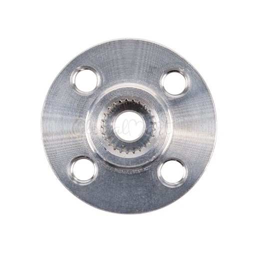 จานยึดเซอร์โวมอเตอร์ สีเงิน Aluminum Metal 25T Servo Arm Round type Disc Matal Horns For MG995 MG996R MG945 Rc Servo