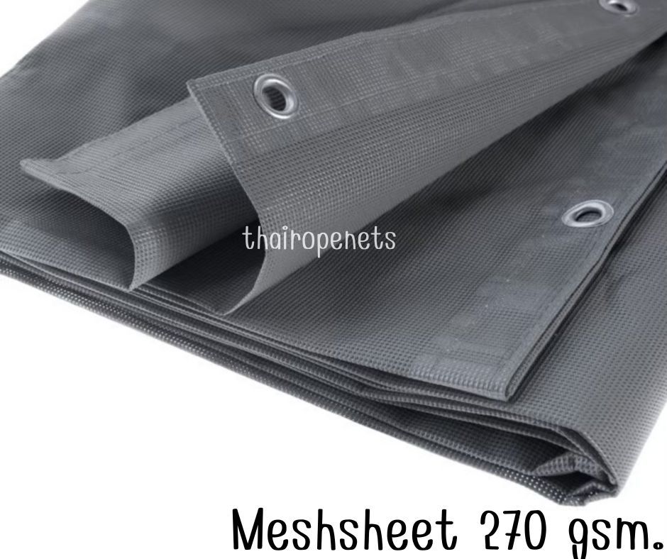 Mesh Sheet Safetynets เมทชีทตาข่ายกันตก ขนาด 1.88x50 m. มีความหนาให้เลือกหลายขนาด นำเข้าจากประเทศญี่ปุ่น ไม่ใช่สแลน แข็งแรงทนทาน ผลิตจากวัสดุ PVC Polyester ผสมสารป้องกัน UV