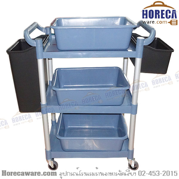 dish storage cart Medium size (car+big tub 3+side tub 2) Boss [bss-zb-swc-M]