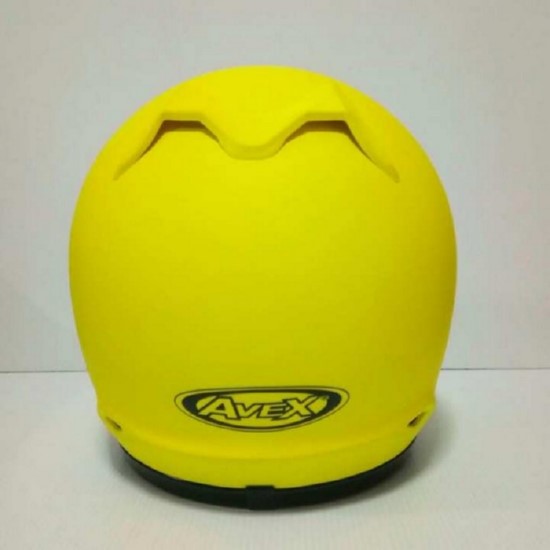 AVEX หมวกกันน็อคเต็มใบ ราคาถูก รุ่นDX ล้วน สีเหลืองด้าน แว่นดำ