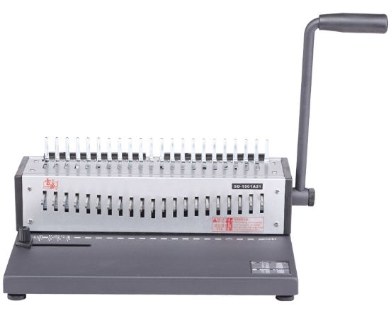 เครื่องเข้าเล่มสันห่วงกระดูกงูยี่ห้อรุ่น SD1501A2 21รู