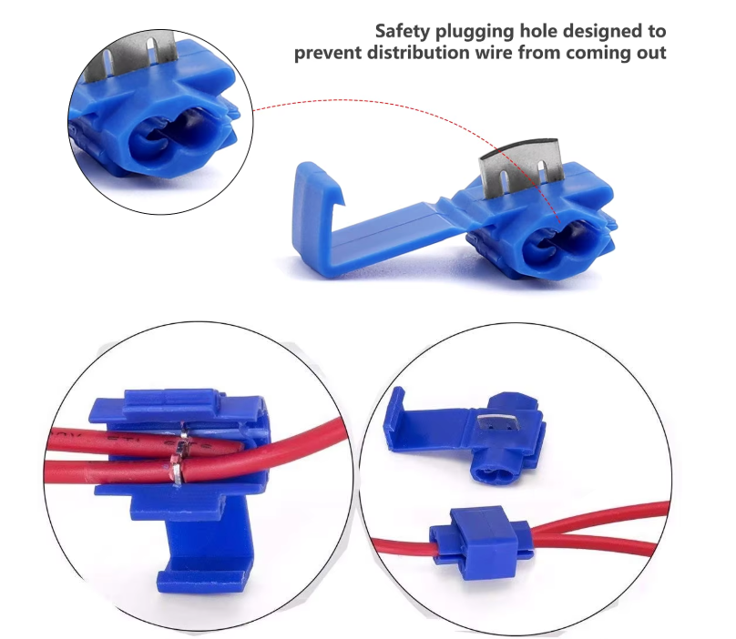 wire connector 0.75-2.5 sq.mm. non-destructive break-free wire splitter stripping-free plug-in terminal block