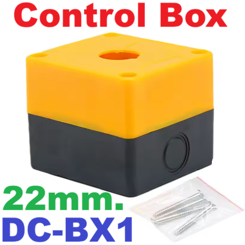 Control Box DC-BX1 22mm. Emergency Stop Button Box Waterproof Push Button Switch Control Box Plastic Construction