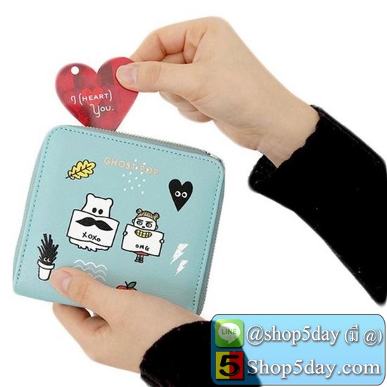 กระเป๋าสตางค์ แฟชั่น Ghost Pop ใบสั้น