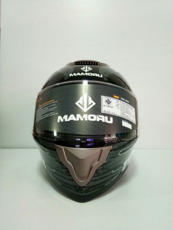 หมวกกันน็อค ยี่ห้อ MAMORU สีดำขาว