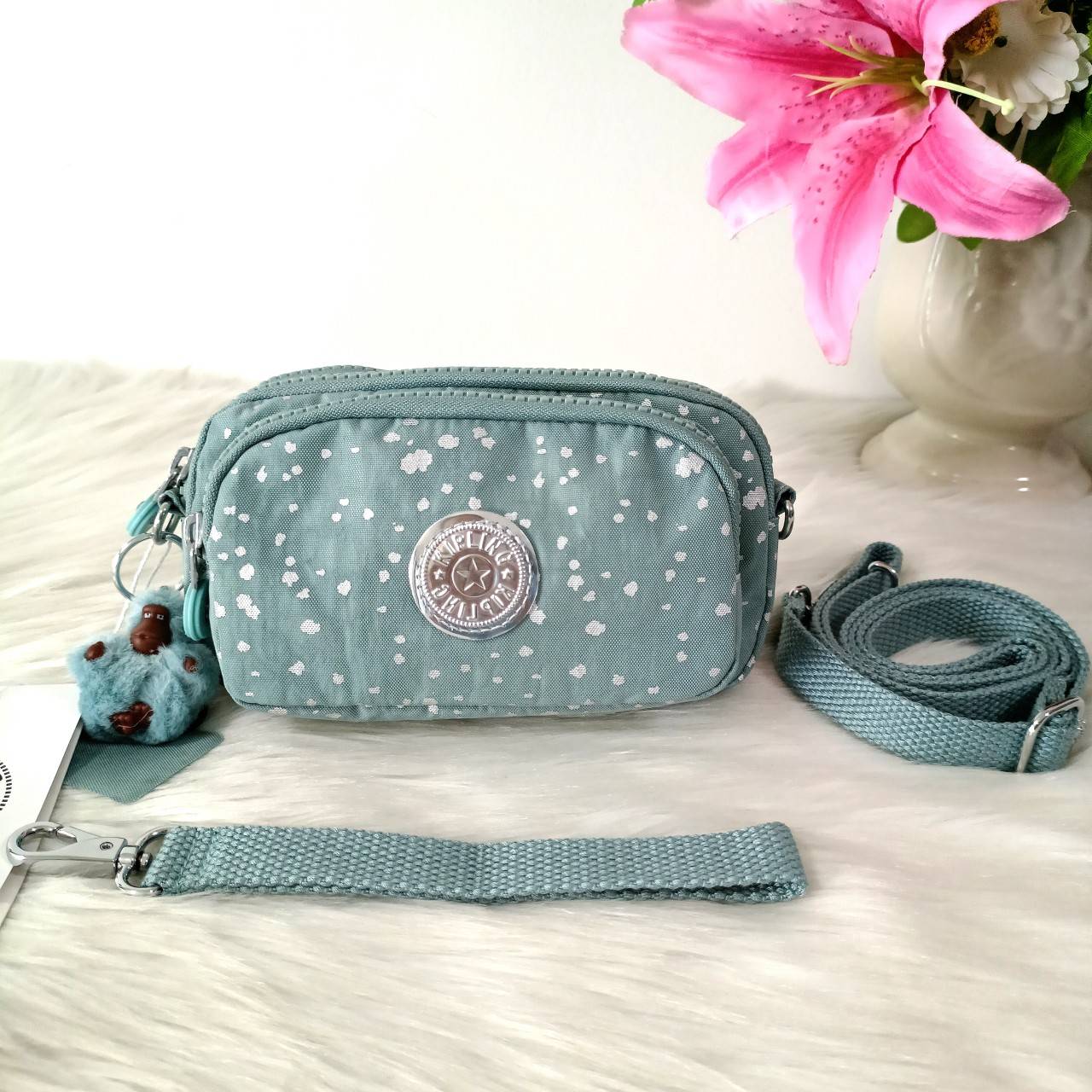 กระเป๋าสะพาย คิปลิ้ง คิปลิง KIPLING 3 Monkey Seoul up