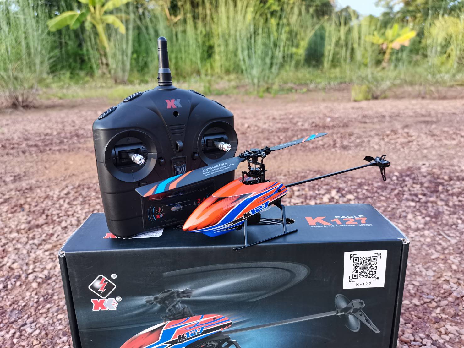 WL-TOYS XK K127 EAGLE เฮลิคอปเตอร์บังคับวิทยุ 4 CH ระบบ FBL 2.4GHZ สินค้าชุดพร้อมเล่น