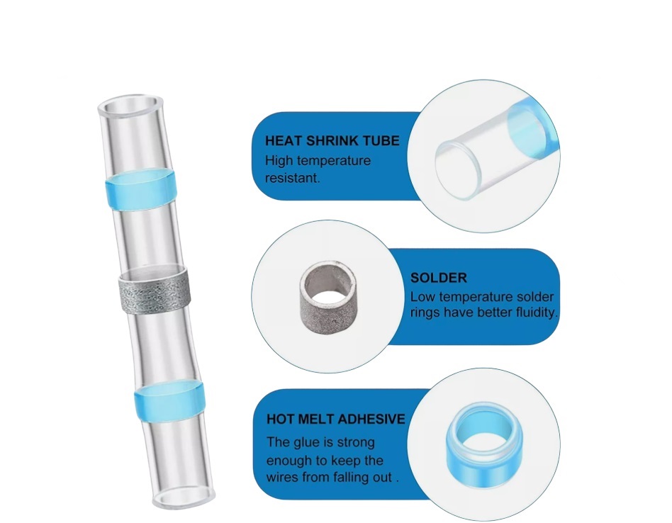 ท่อหดกันน้ำ แบบมีตะกั่วในตัว SST-S31 ใช้กับสายไฟขนาด 1.5-2.5 SQ.MM. แพ็คละ 10 ชิ้น solder ring heat shrink tube terminal waterproof