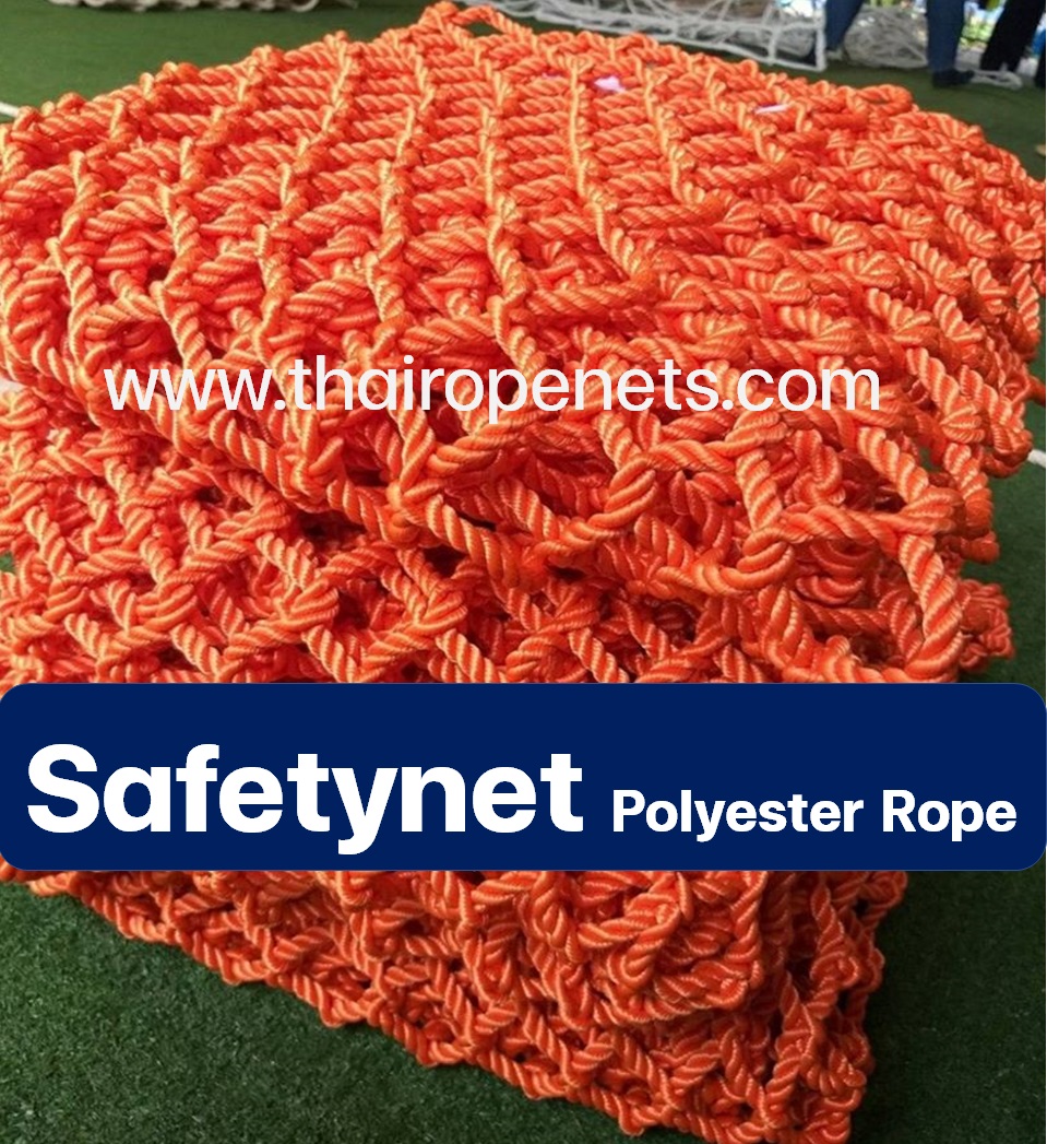 อุโมงค์ตาข่ายเชือก (เชือกโพลีเอสเตอร์) Plalyground Outdoor พร้อมประกอบใส่โครงเหล็ก