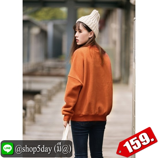 🔥 หนาวแล้วจร้า เสื้อกันหนาวแขนยาวผ้าสำลีหนานุ่ม 14 สีจุใจ ‼️