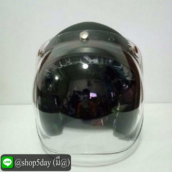 🔥ALTRAX หมวกกันน็อควินเทจคลาสสิค ราคาถูก รุ่น MAX SPEED นวมถอดซักได้ สีดำด้าน พร้อมชิวBUBBLE สีใส