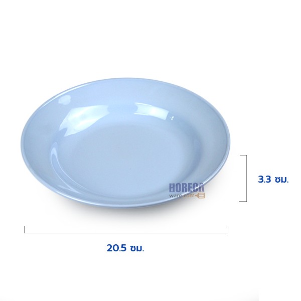 จานพลาสติก ทรงลึก 8 นิ้ว 12ชิ้น (1โหล) เฟรสแวร์