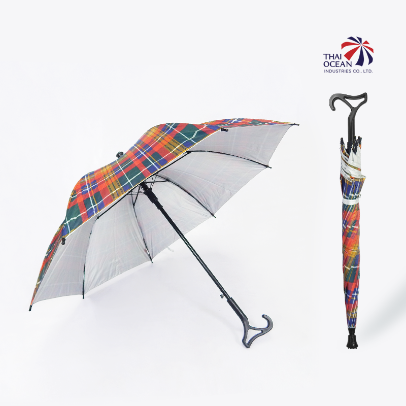 Leo ร่มยาว ร่มไม้เท้า ปลายกันลื่น ร่มกัดแดด กันฝน ขนาด 24 นิ้ว (ขายส่ง) 12 คันต่อกล่อง