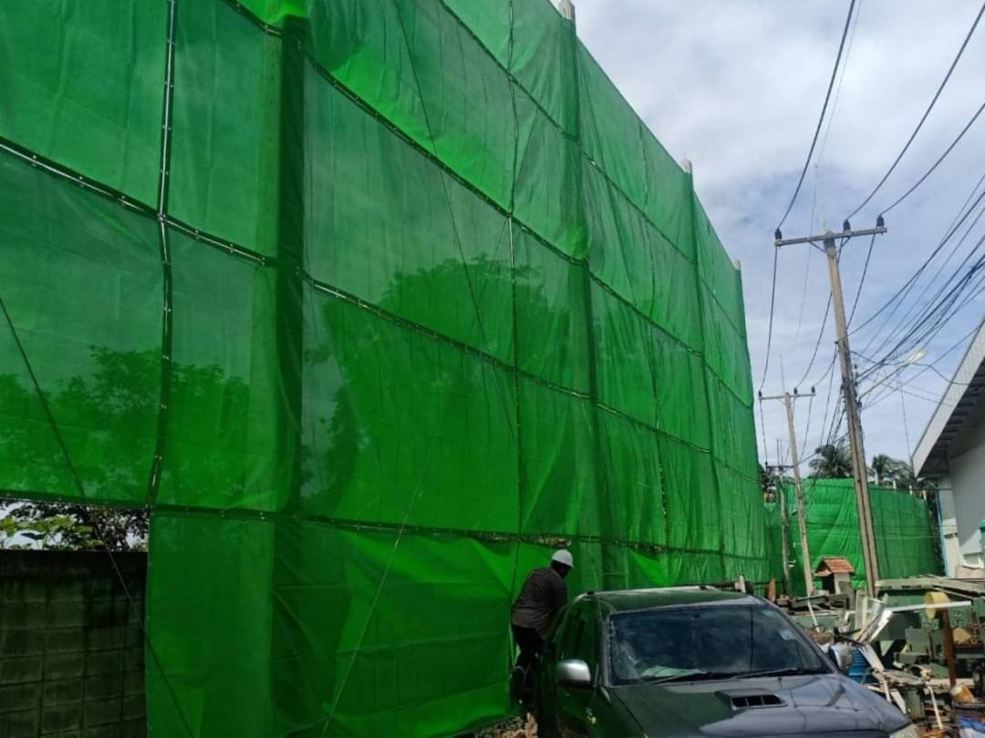 Raschelnet ตาข่ายกันตก ผ้าใบกันฝุ่นงานก่อสร้าง ผ้าใบก่อสร้าง ตาข่ายกันฝุ่น ผสมสารป้องกันไฟลาม