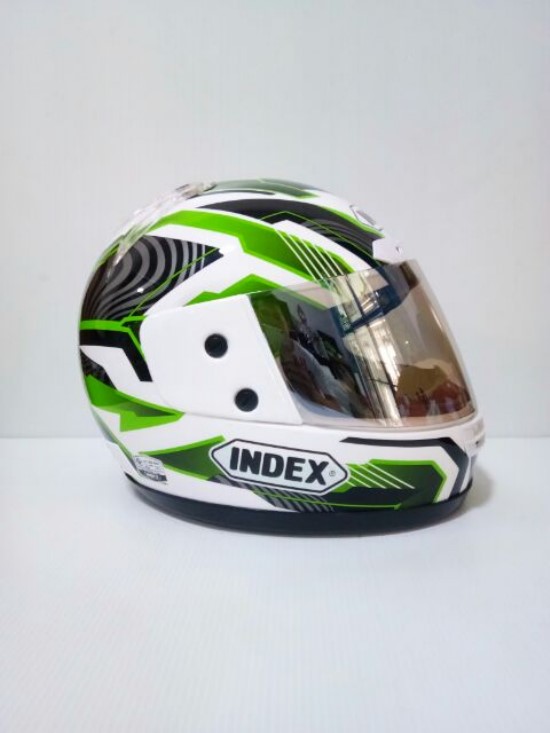 หมงกกันน็อค Index 811 ลาย ชิวหน้าใสเคลือบปรอท