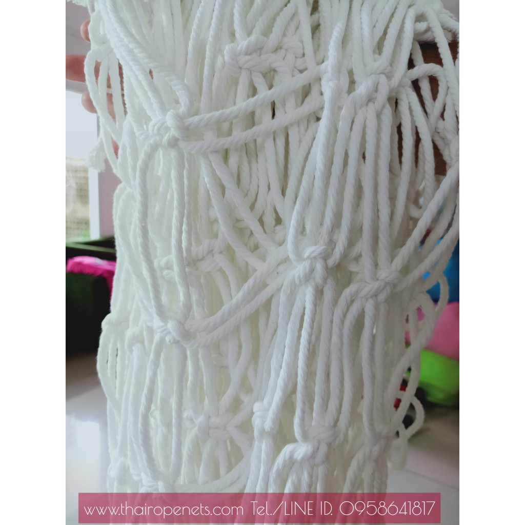 ม่านขาว ม่านโปร่ง แผงม่านตาข่าย⭐เชือก 5 mm. ช่องตา 10 x 10 cm. ⭐ไม่ขึ้นรา🌟มีหลายขนาดให้เลือก🌟