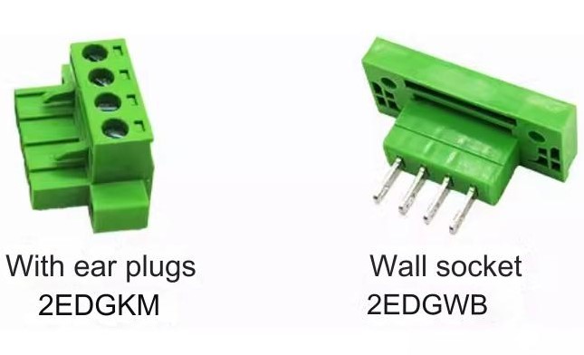 Wall plug-in terminals 15EDGWB-3.81MM 8Pin with flange ears (Wall socket + plug)