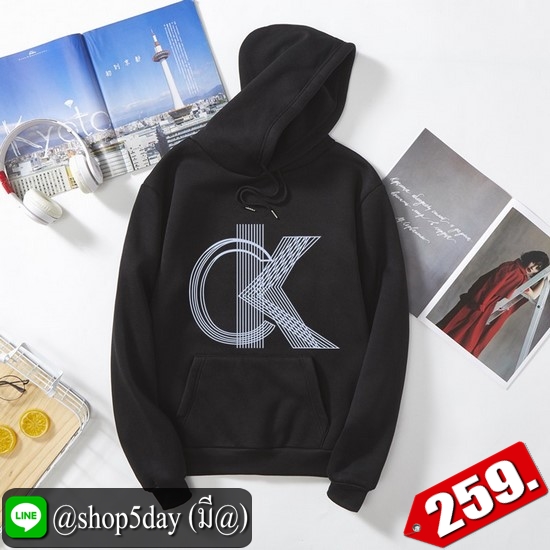 🔥 CK แบรนด์ชั้นนำ เสื้อกันหนาวแขนยาว (มีฮู้ดสุดเท่) ‼️