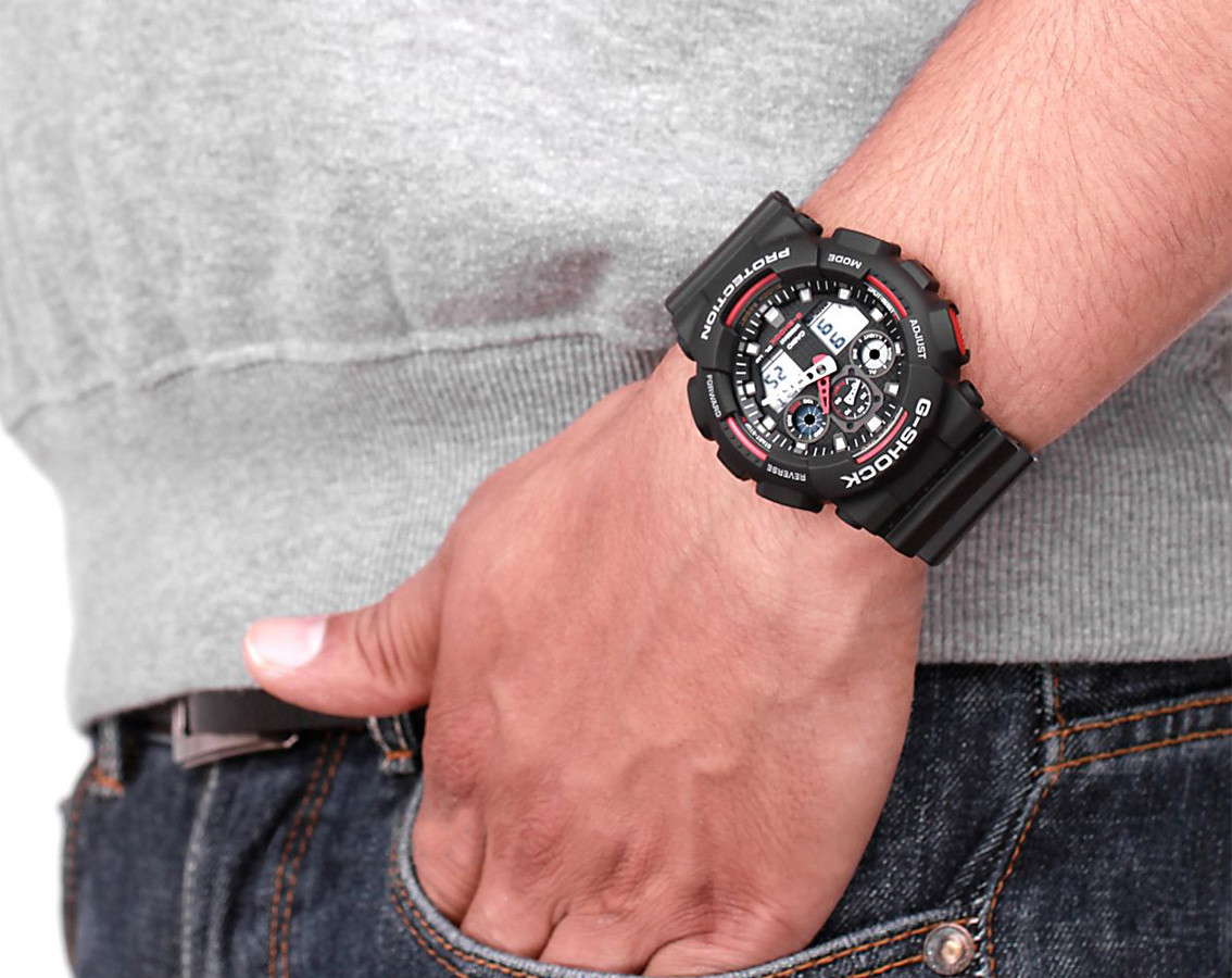 Casio G-Shock ชาย GA-100-1A4DR