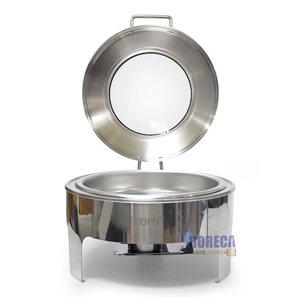 Round food warmer set, glass lid shock absorber, Fofo brand