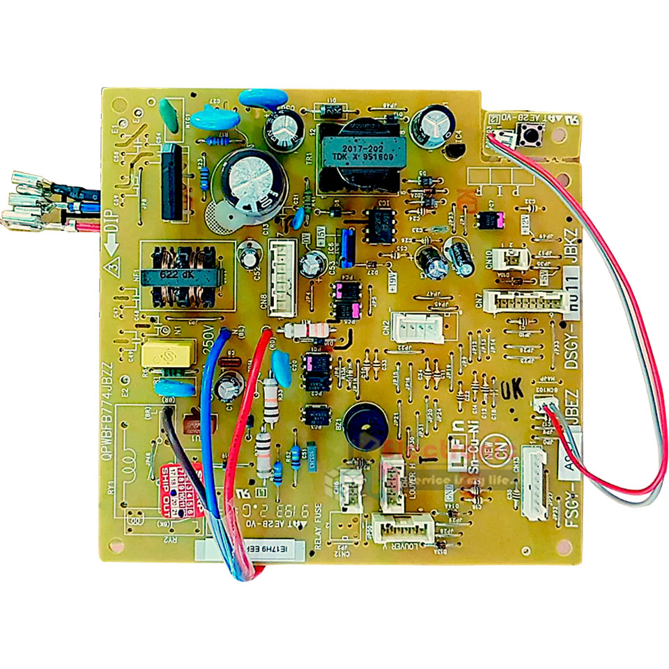 แผงบอร์ดควบคุมแอร์คอยเย็นSHARP-ชาร์ป รุ่น AH-PFX18-อะไหล่ใหม่แท้บริษัท