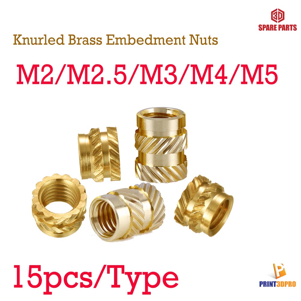 Screw nut M2 M2.5 M3 M4 M5 Knurled brass embedment nuts insert nut injection